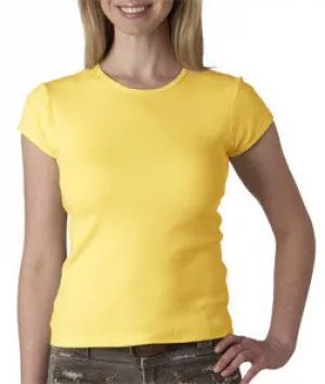 1001 Bella Canvas Ladies' Baby Rib Short-Sleeve Crew Neck Tee Yellow