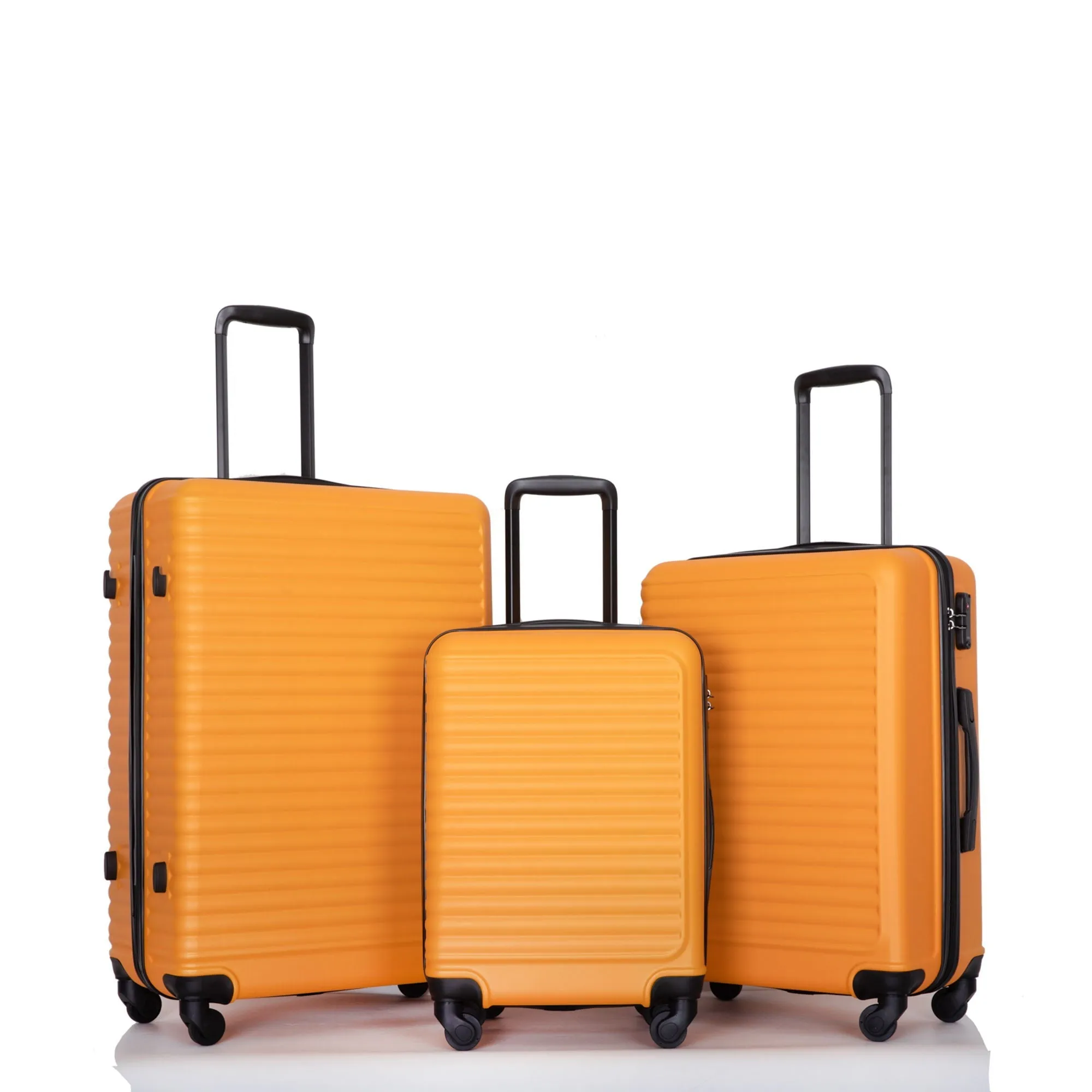 3 Piece Luggage Sets Lightweight Suitcase With Two Hooks, Spinner Wheels, Tsa Lock by Couch.com