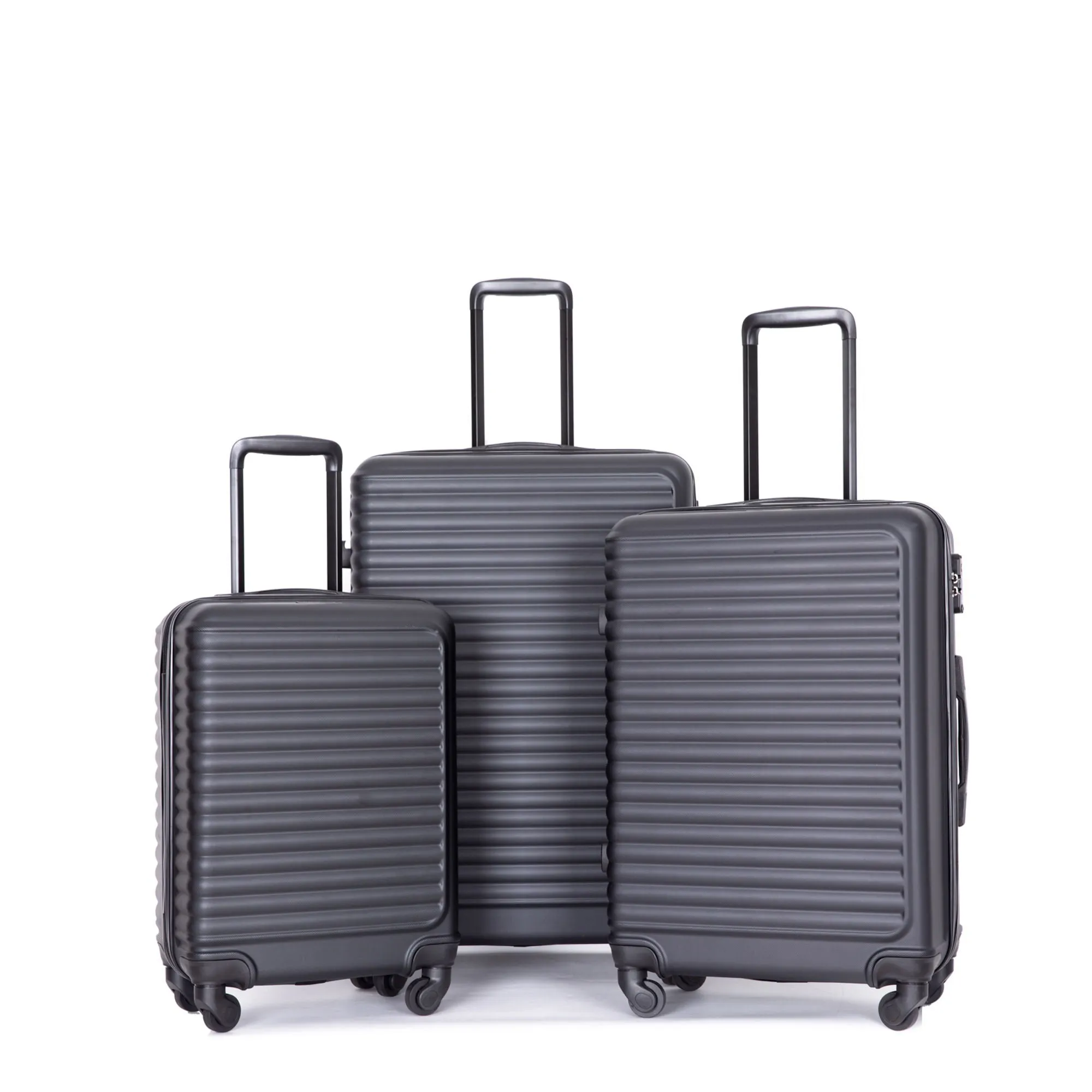3 Piece Luggage Sets Lightweight Suitcase With Two Hooks, Spinner Wheels, Tsa Lock by Couch.com