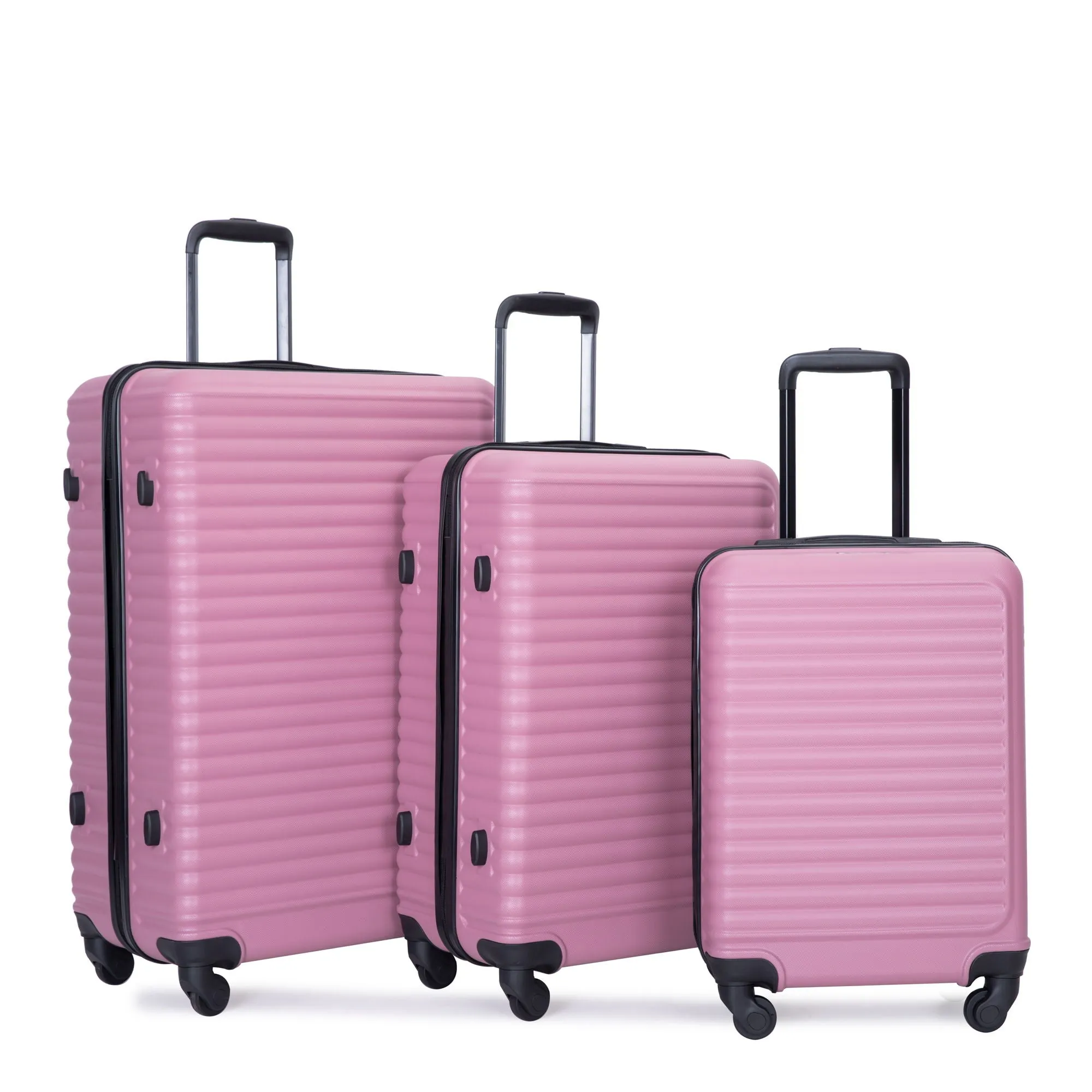 3 Piece Luggage Sets Lightweight Suitcase With Two Hooks, Spinner Wheels, Tsa Lock by Couch.com