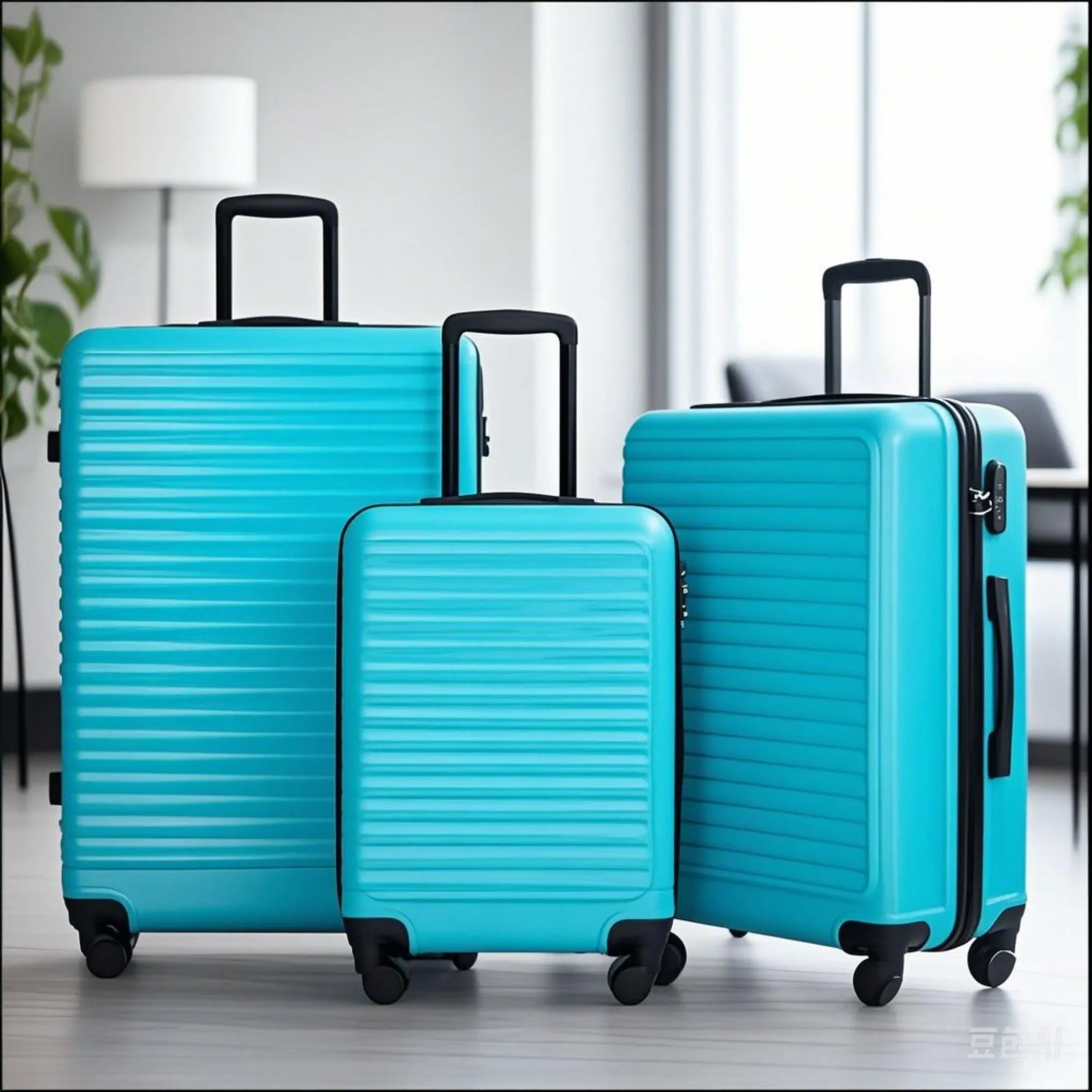 3 Piece Luggage Sets Lightweight Suitcase With Two Hooks, Spinner Wheels, Tsa Lock by Couch.com
