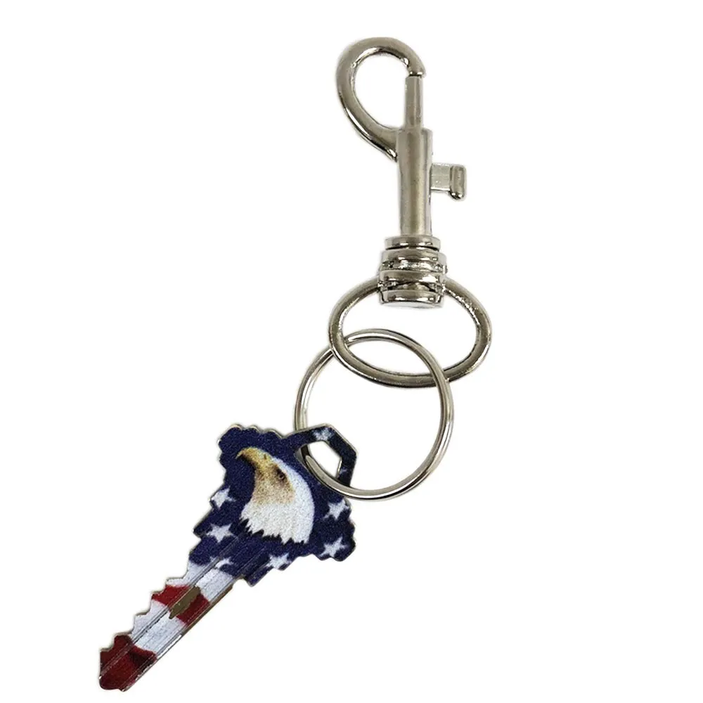 3PC Heavy Duty Swivel Eye Bolt Snap Hook Set Round Silver Key Chain Pet Leash