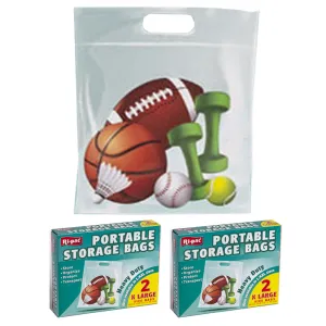 4 Portable XLarge Storage Bags Organizer Case Clear Travel Pouch Holder 20.5X17"