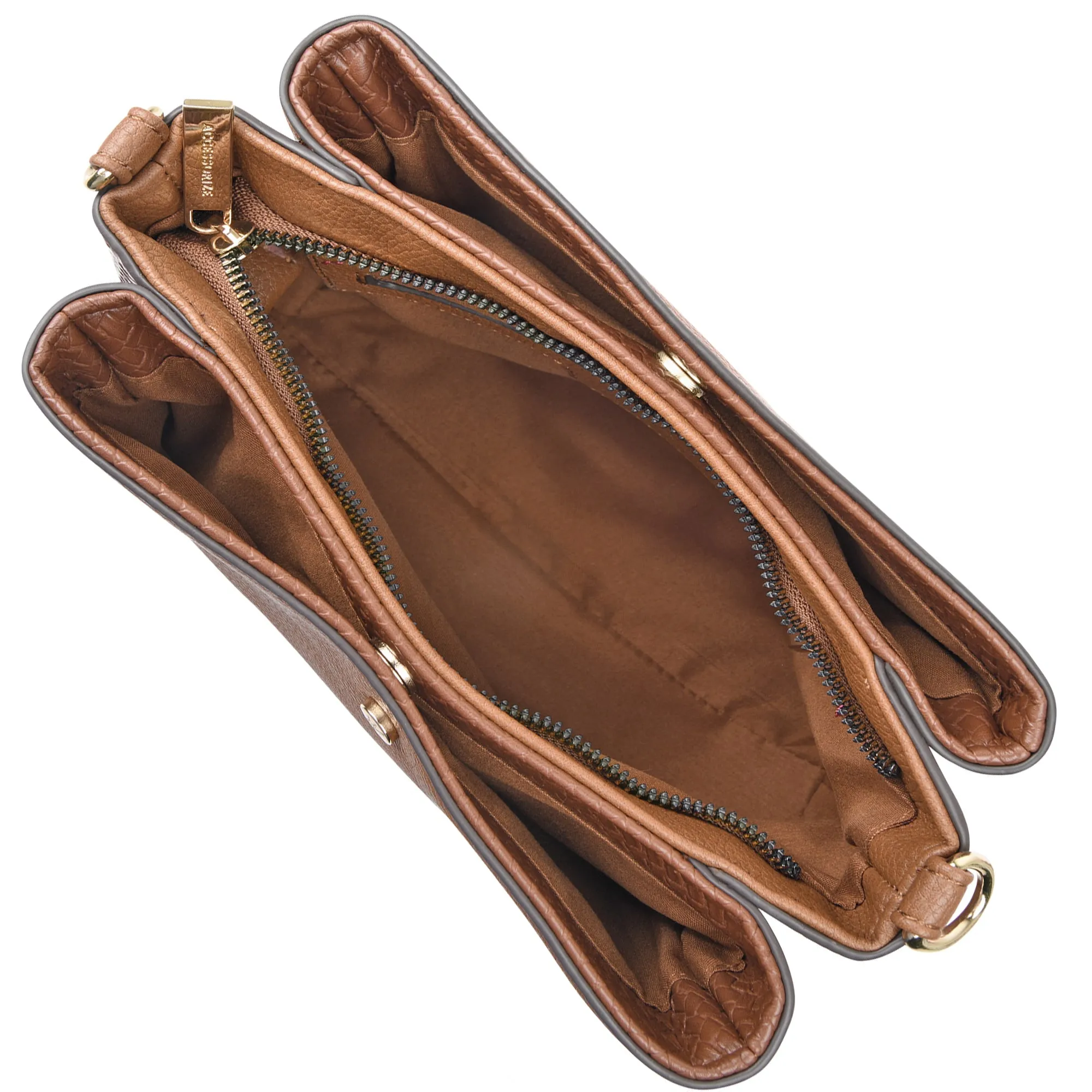 Accessorize London Women's Tan Webbing Cross-body Bag