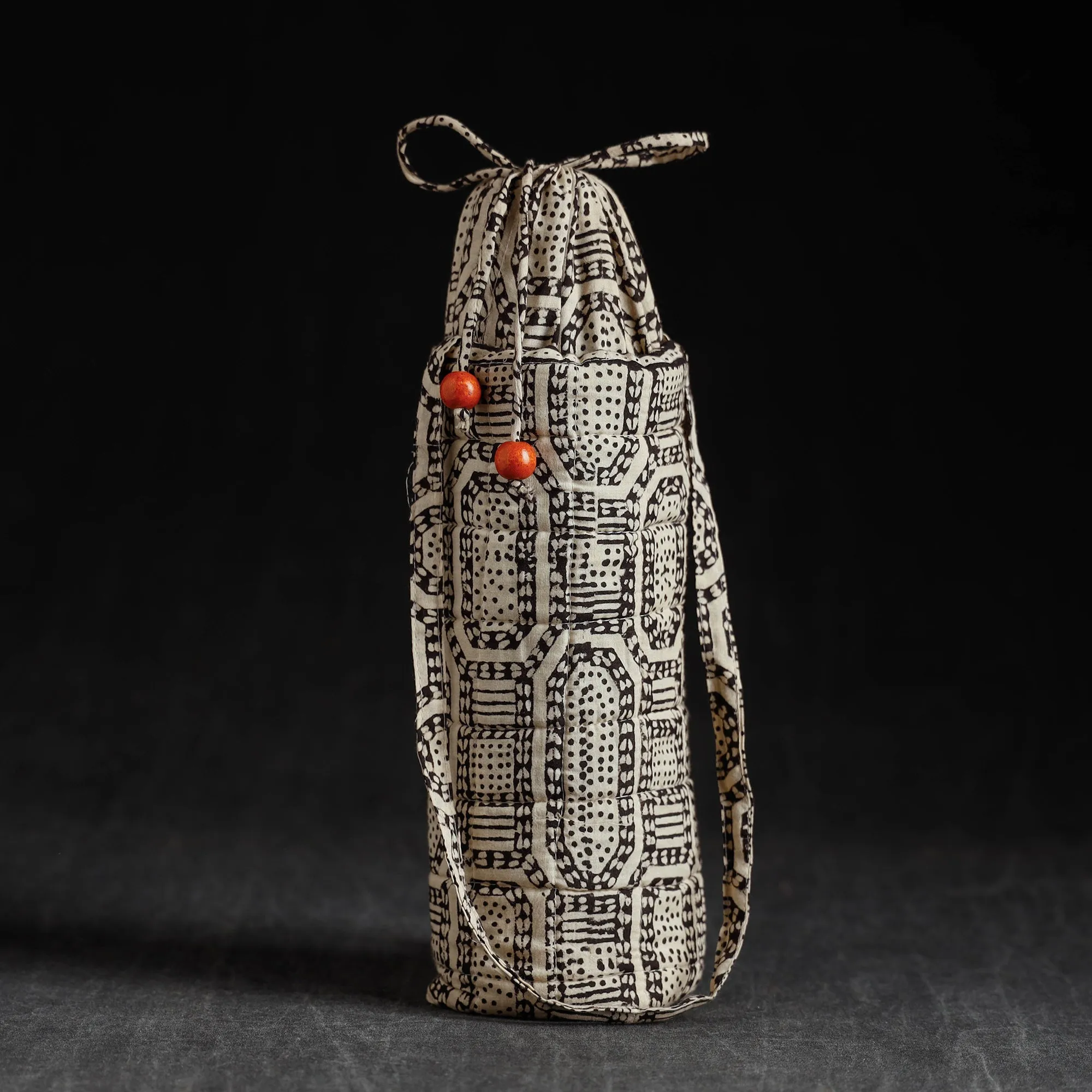 Block Printed Cotton 1L Water Bottle Cover