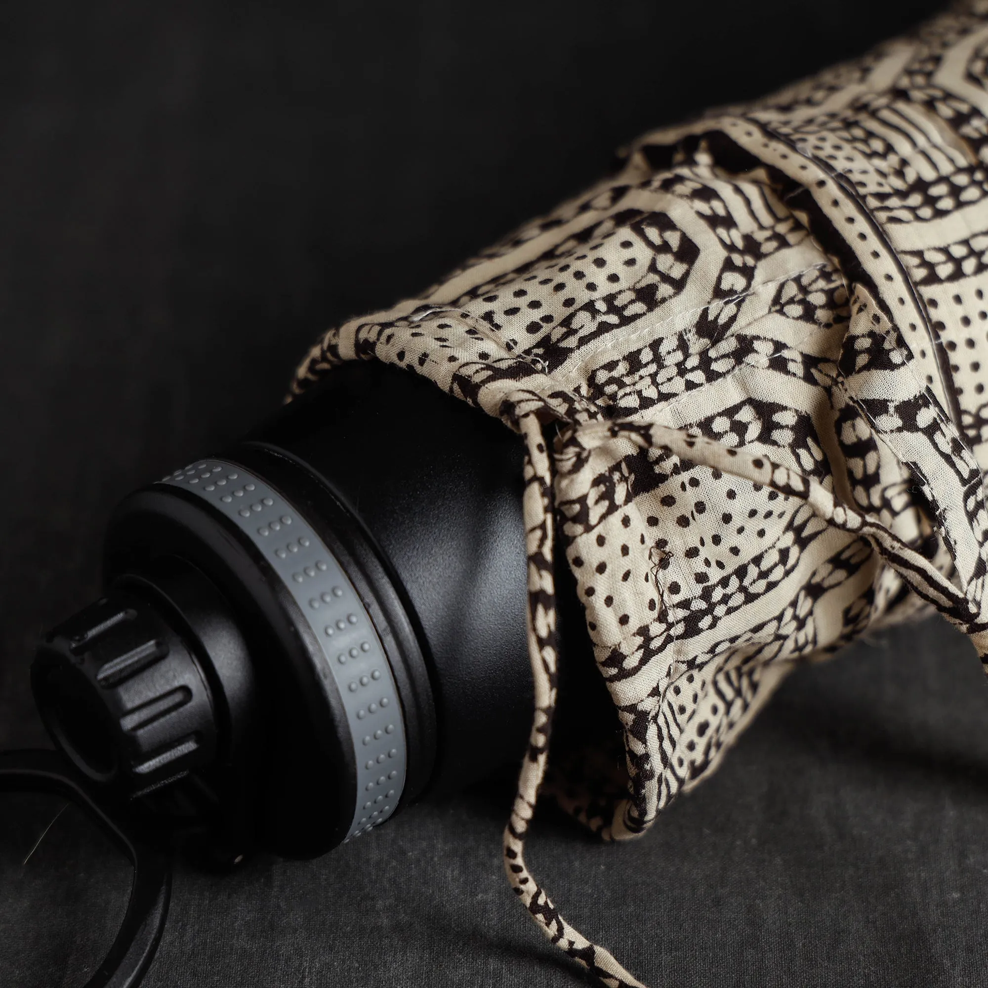Block Printed Cotton 1L Water Bottle Cover