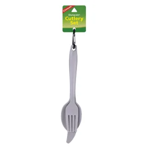 Coghlans Lexan Resin Cutlery Knife Fork Spoon Set Lightweight Utensils Camping