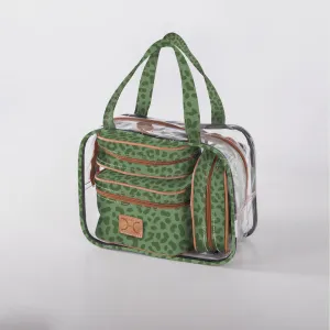 Cosmetic Maxi Bag Set Cheetah Olive