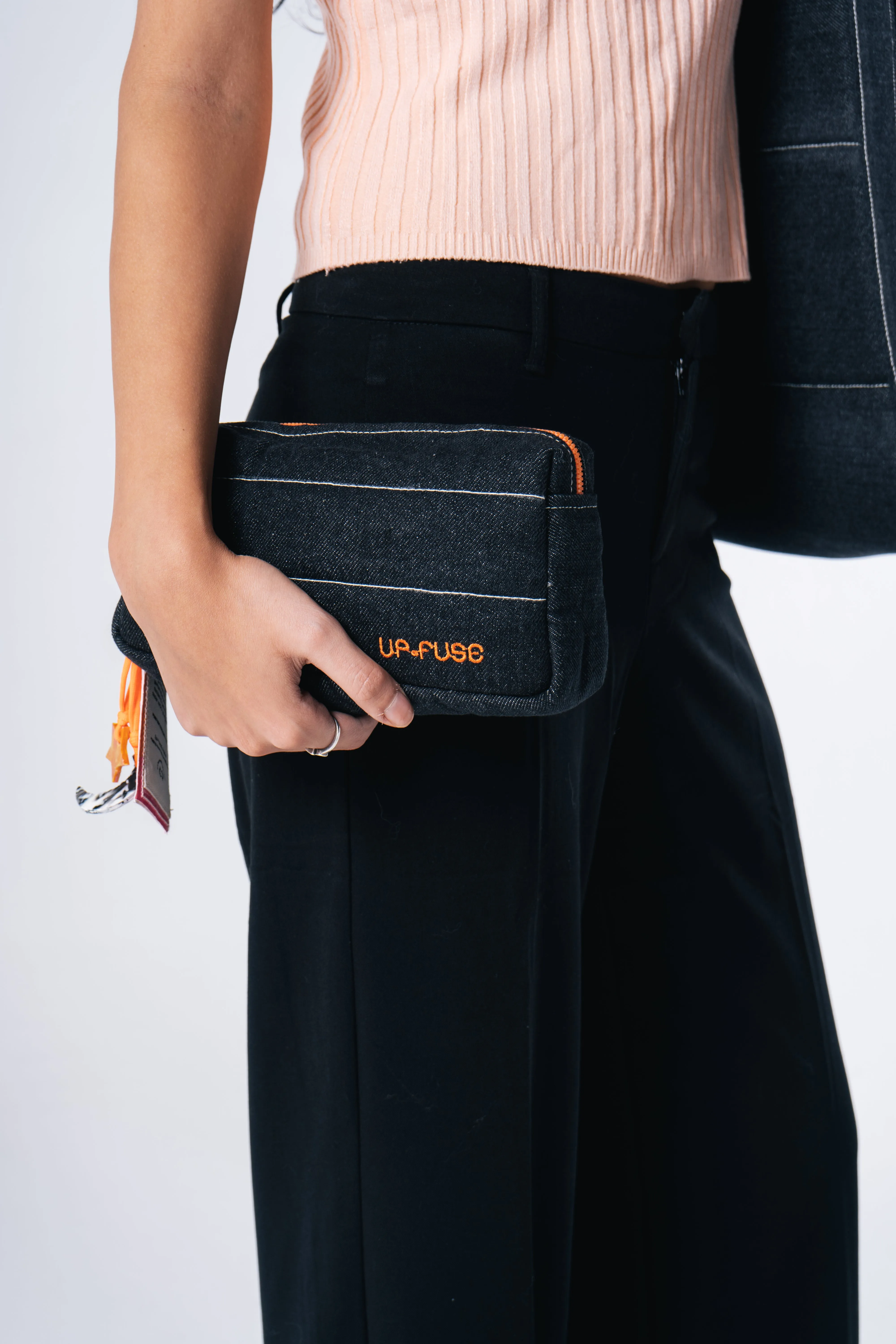 Denim Affair Pouch in Black