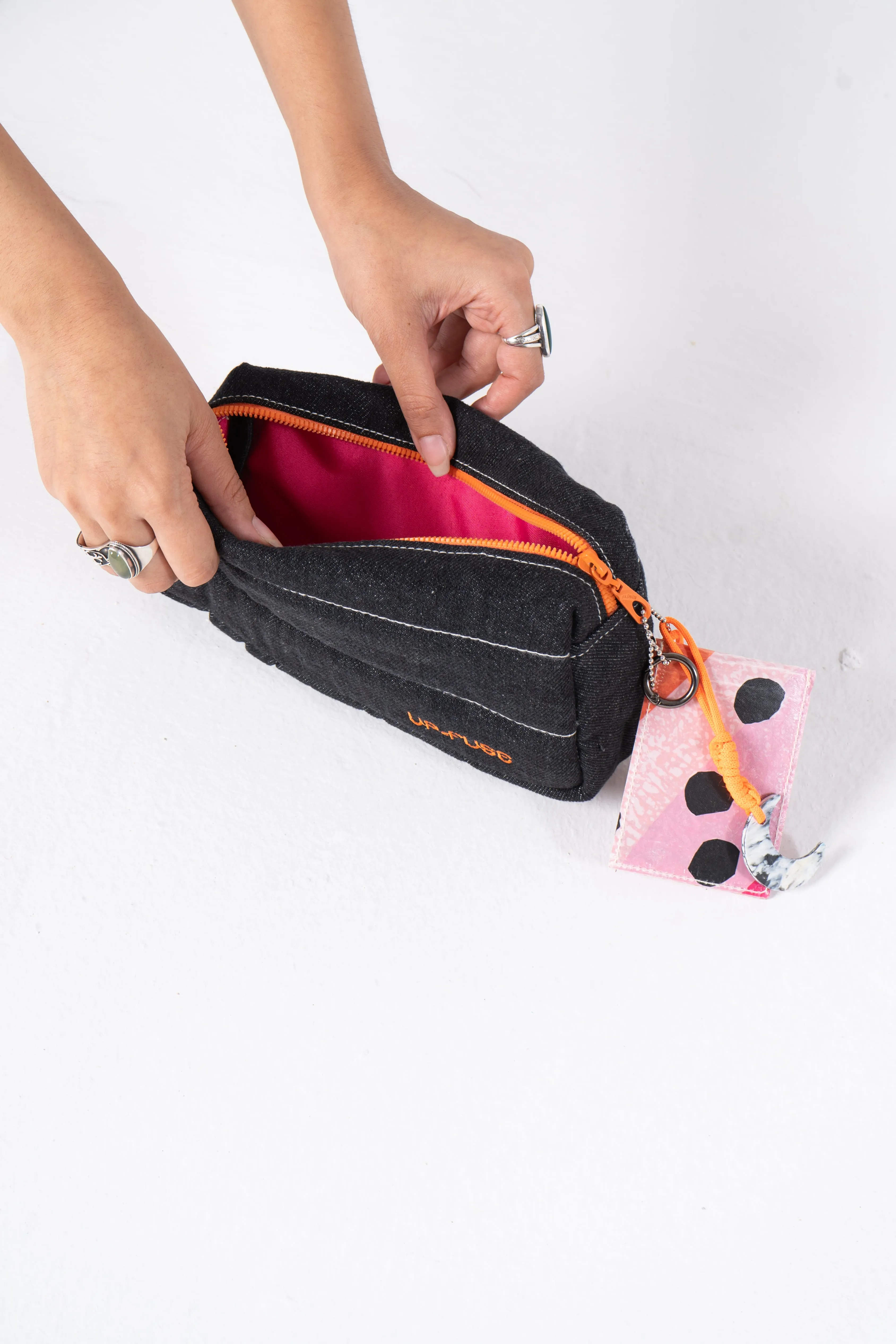 Denim Affair Pouch in Black