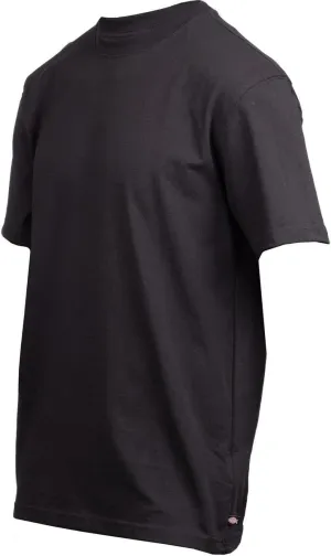 Dickies Men's Short Sleeve Heavyweight Crew Neck, Black, 2X