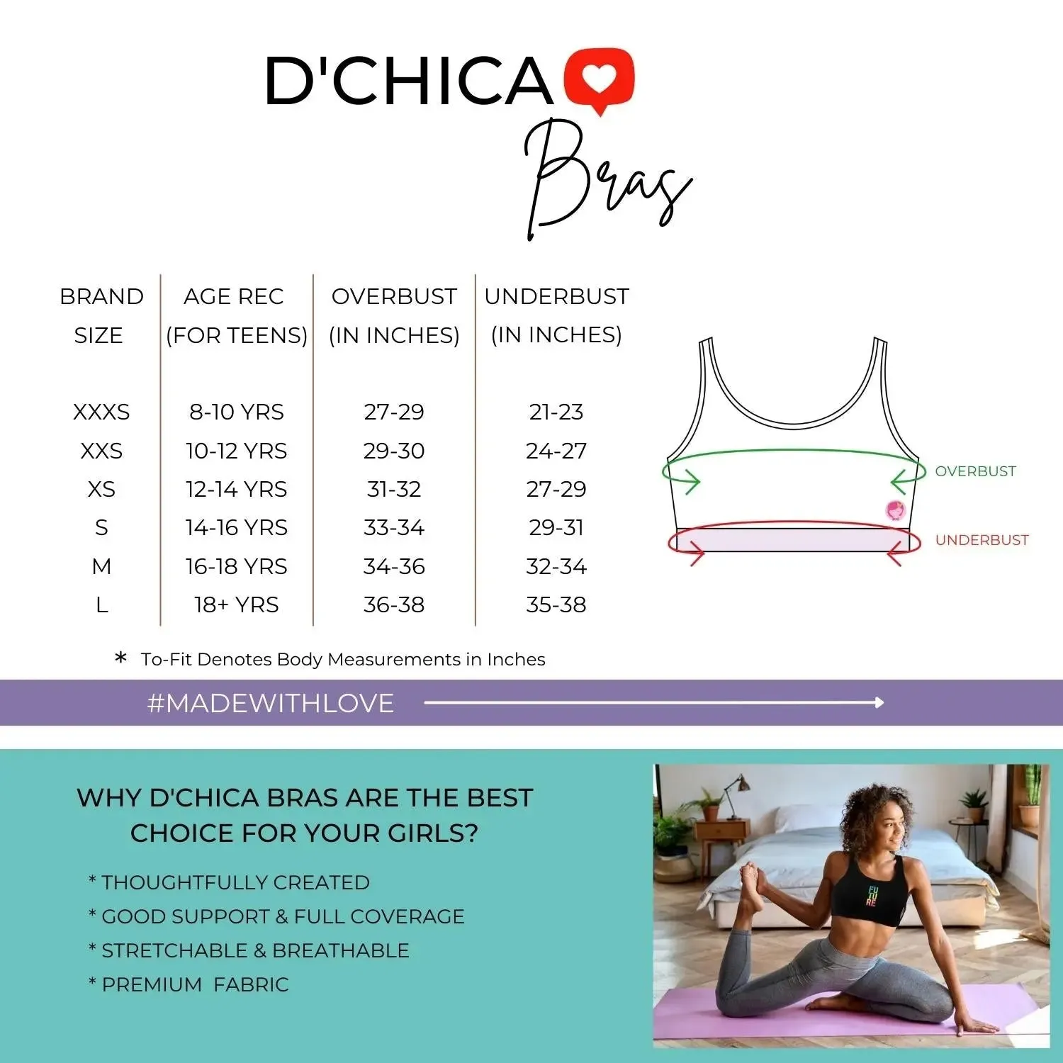 Double-Layer Broad Strap Cotton Fitness Bras | Non-Padded | Printed & Solid