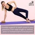 Grip High Density EVA Foam Blocks To Support And Deepen Poses, That Improves, Strengthen, Aid Balance And Increase Flexibility - Lightweight | Odor Resistant | Set Of 2 | Brown Color