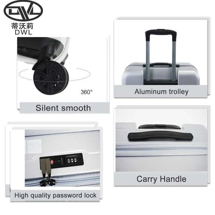 Lightweight, versatile, hardshell, 20", 24", and 26" wholesale carry-on luggageحقيبة خفيفة الوزن من الكمبيوتر الوردي المعتمد من TSA بإغلاق مزدوج وقابلة للتوسيع 3 في 1 مع جيب أمامي مفتوح