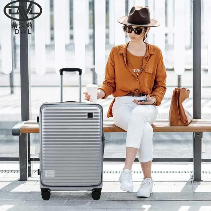 Lightweight, versatile, hardshell, 20", 24", and 26" wholesale carry-on luggageحقيبة خفيفة الوزن من الكمبيوتر الوردي المعتمد من TSA بإغلاق مزدوج وقابلة للتوسيع 3 في 1 مع جيب أمامي مفتوح