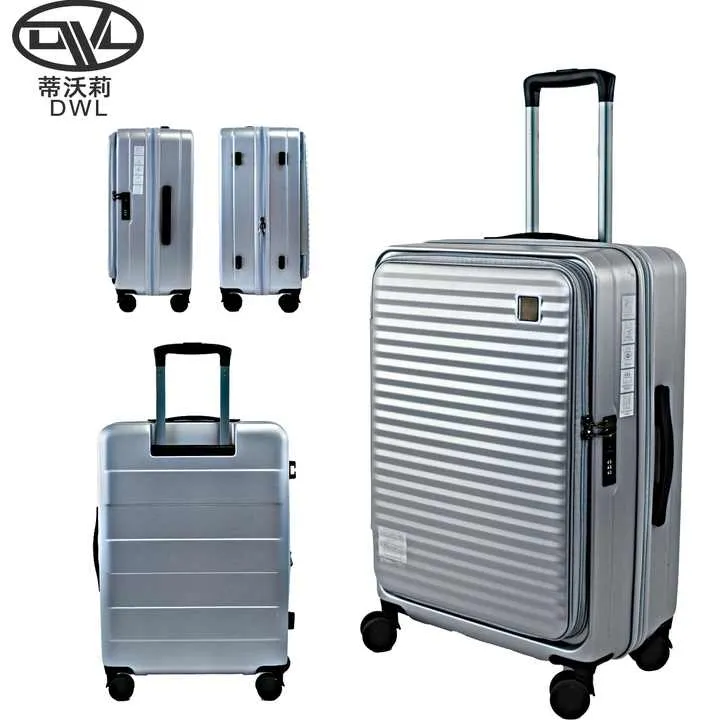 Lightweight, versatile, hardshell, 20", 24", and 26" wholesale carry-on luggageحقيبة خفيفة الوزن من الكمبيوتر الوردي المعتمد من TSA بإغلاق مزدوج وقابلة للتوسيع 3 في 1 مع جيب أمامي مفتوح