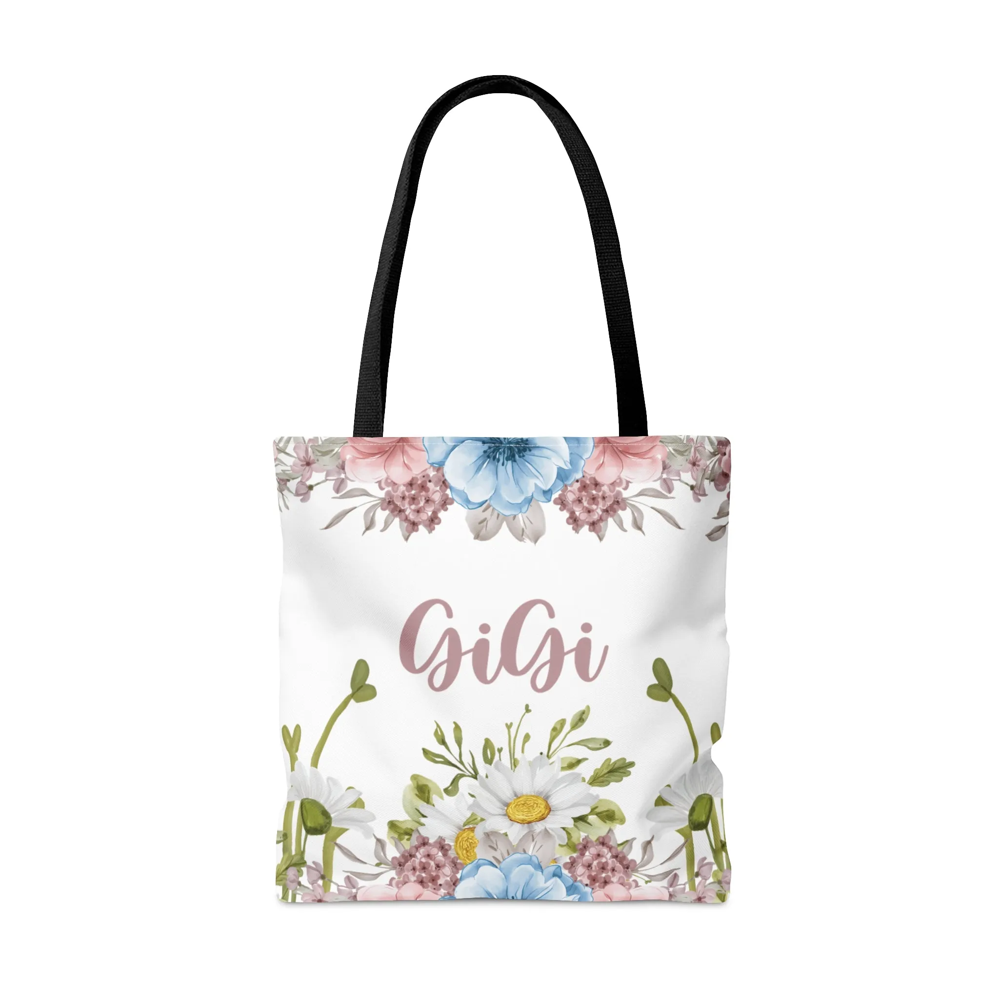 Personalised/Non-Personalised Tote Bag, Floral, GiGi, Tote bag
