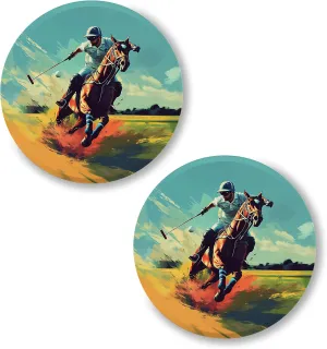 Polo Pin Button 2.25 inch 2-Pack  Pinback Button for Jeans Pants Shirt Backpack  Sport Pins for Clothes Hat Cap ID45000