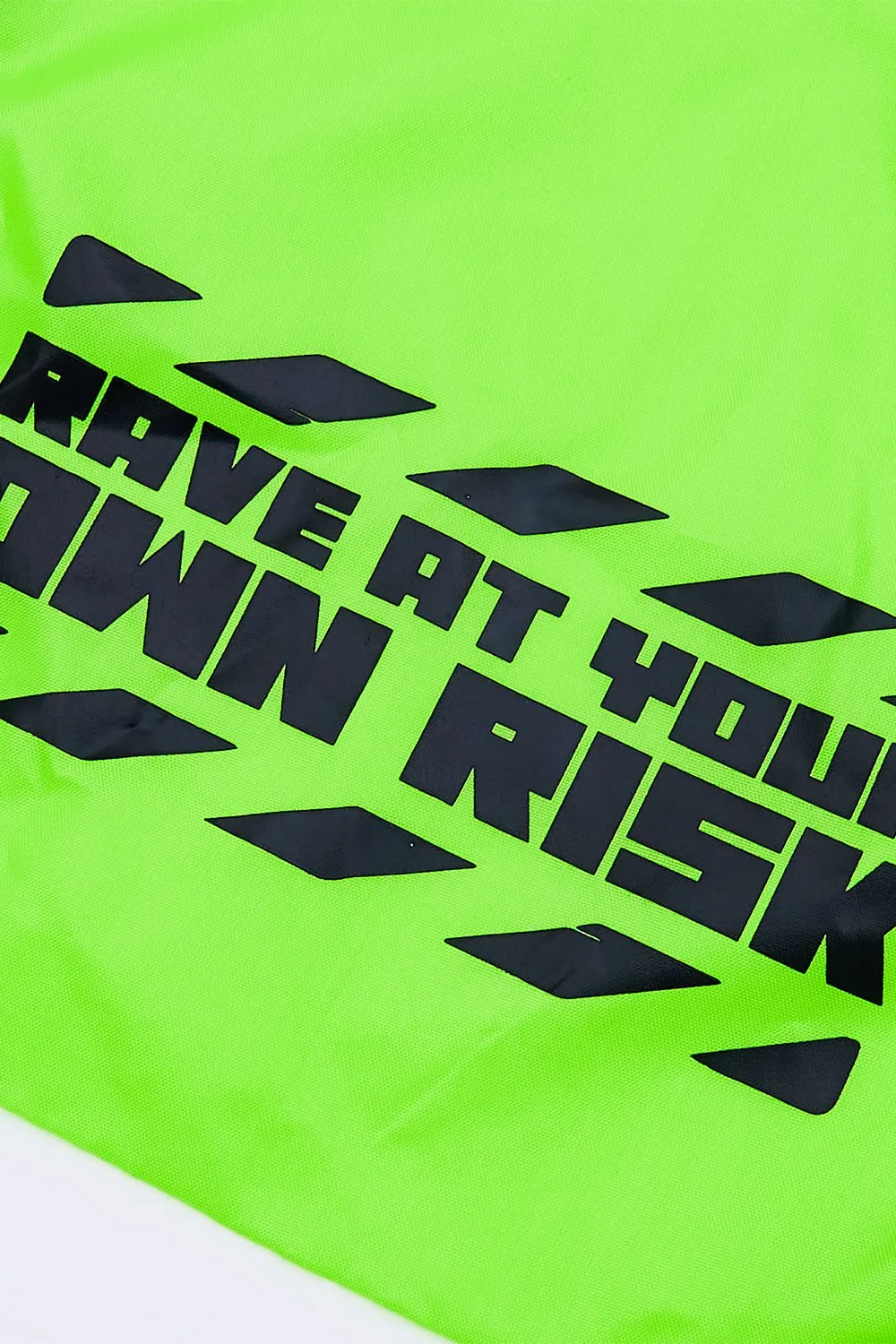 Rave At Your Own Risk Drawstring Bag