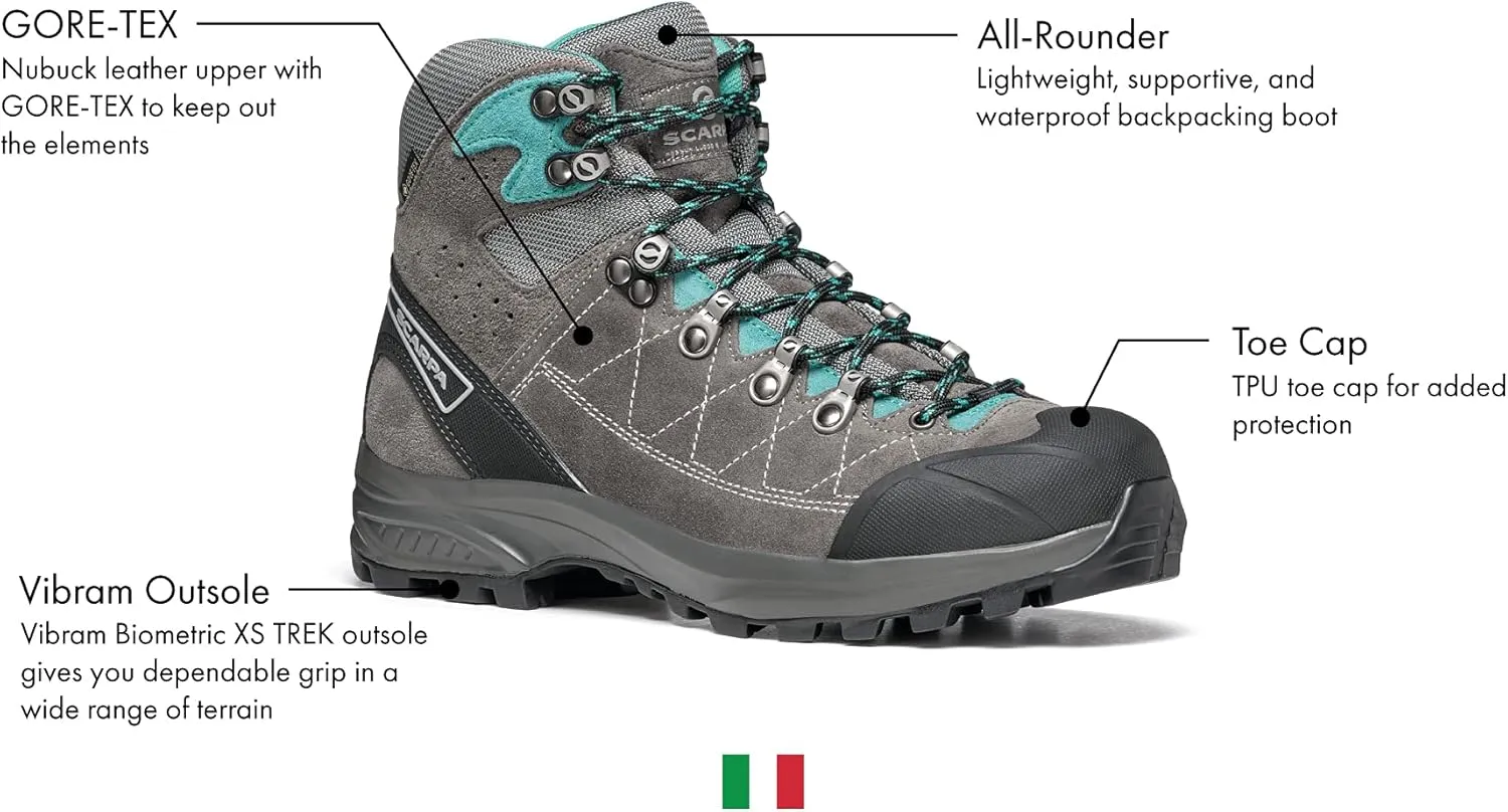 SCARPA Women's Kailash Trek GTX Waterproof Gore-Tex Lightweight Boots for Backpacking & Hiking