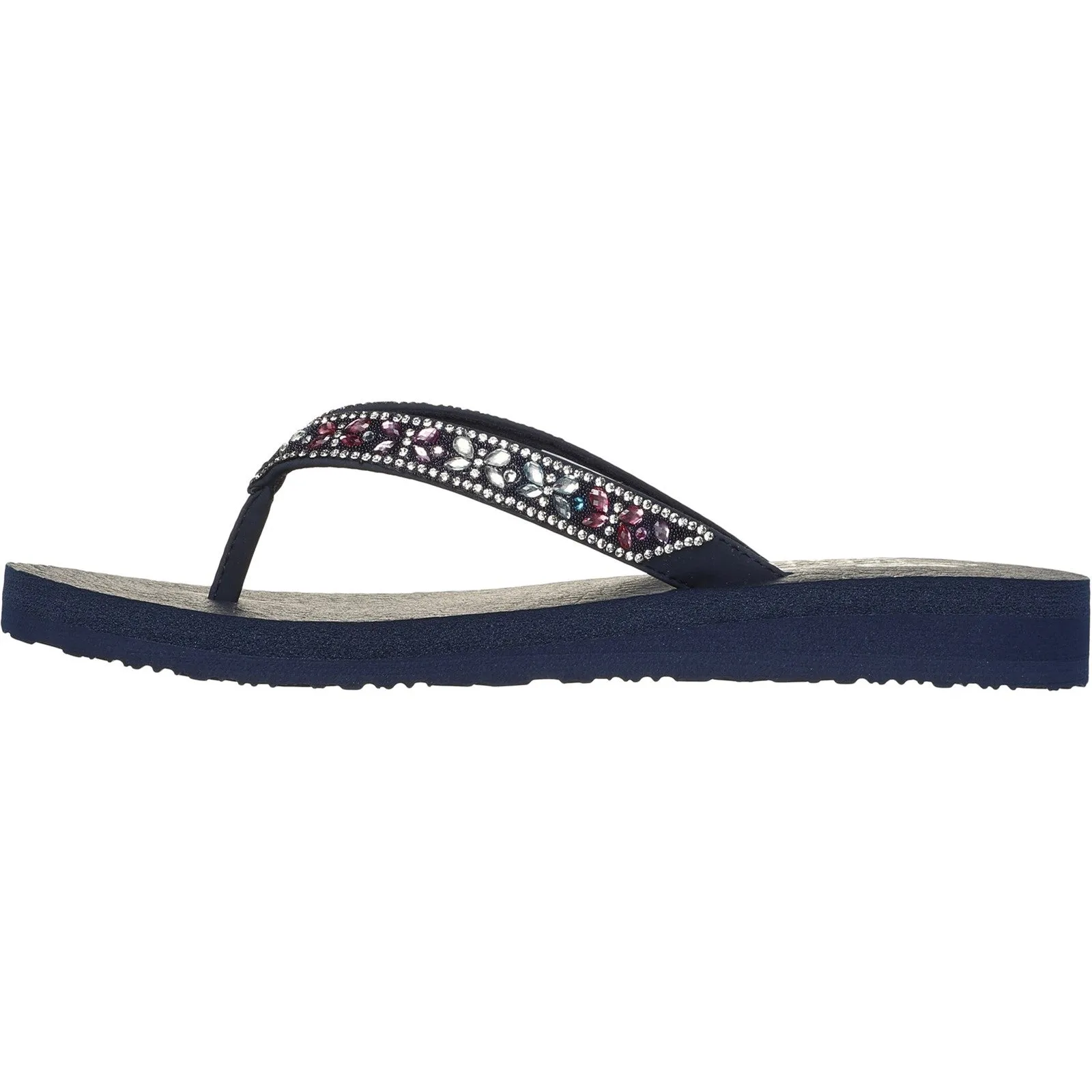 Skechers Womens Meditation - Butterfly Garden 119660-NVMT Navy/Multi Slip On Shoe