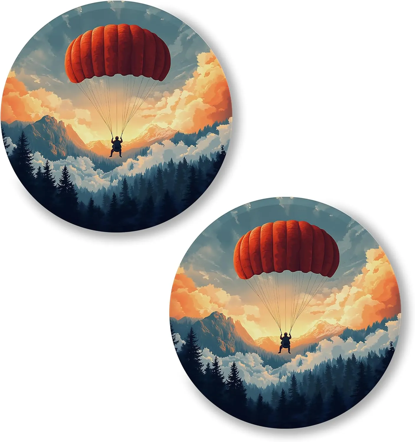 Skydiving Pin Button 2.25 inch 2-Pack  Pinback Button for Jeans Pants Shirt Backpack  Sport Pins for Clothes Hat Cap ID45000