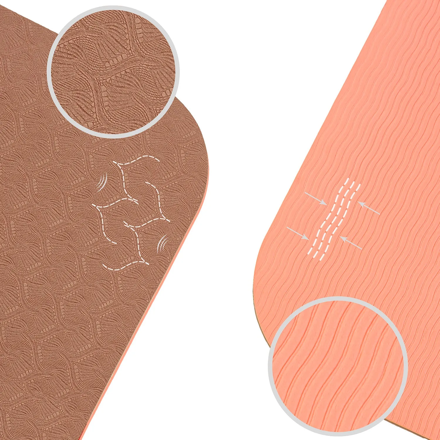 TAPIS DE YOGA STUDIO MARRON CORAIL