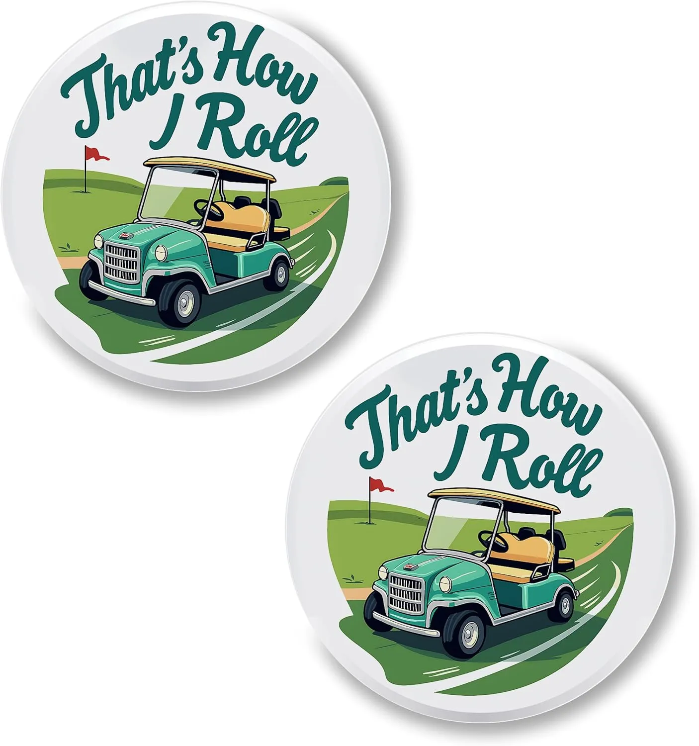 That'S How I Roll Golf Pin Button 2.25 inch 2-Pack  Pinback Button for Jeans Pants Shirt Backpack  Sport Pins for Clothes Hat Cap ID45000
