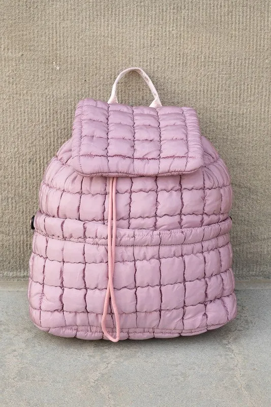 Top Handle Stevie Quilted Puffer Backpack