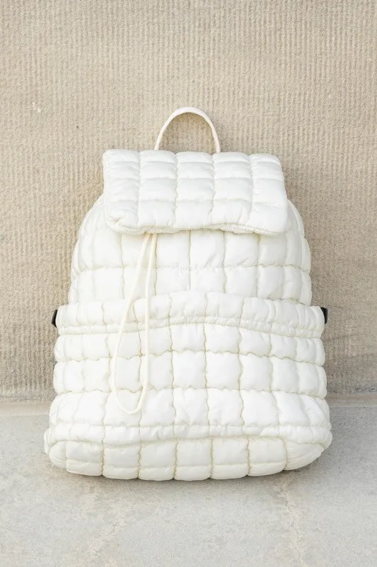 Top Handle Stevie Quilted Puffer Backpack